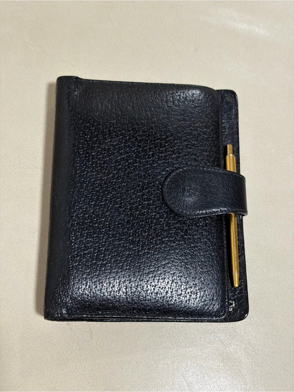 Gucci planner Classic Black with Gold Pen